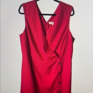 Elegant Red Sleeveless Dress